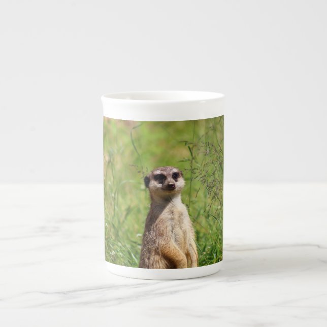 Meerkat Bone China Mug (Front)