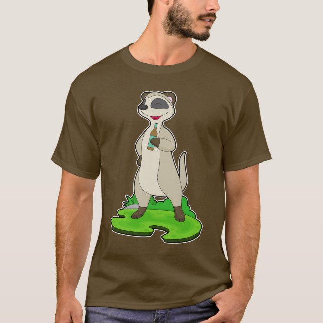 Meerkat Bottle Beer T-Shirt (Front)