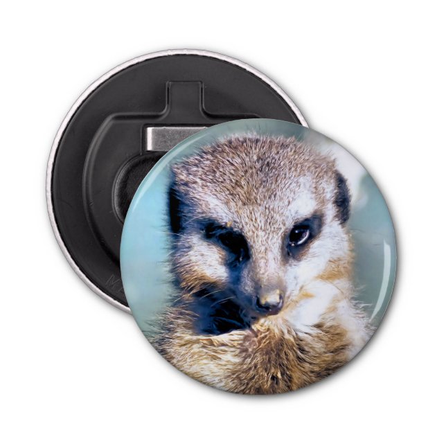 MEERKAT Button Bottle Opener (Front)