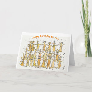 Meerkat Choir Happy Birthday! Card