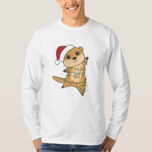 Meerkat Christmas Snow Winter Animals T-Shirt