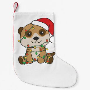 Meerkat Christmas Winter Animals Holiday Meerkats Small Christmas Stocking