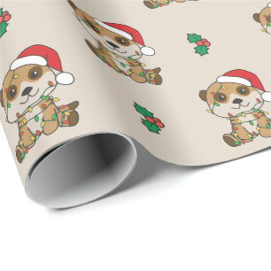 Meerkat Christmas Winter Animals Holiday Meerkats Wrapping Paper