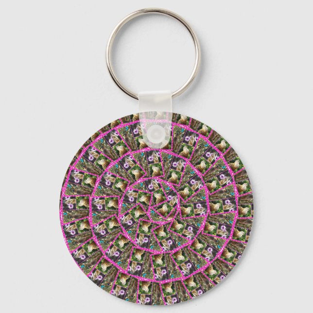 Meerkat Circular Design, Key Ring (Front)