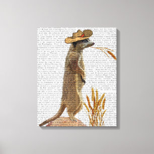 Meerkat Cowboy Canvas Print