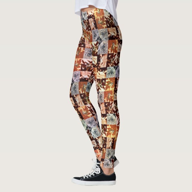 Meerkat Cross Weave Pattern, Leggings (Left)