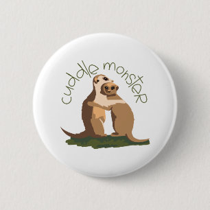 Meerkat Cuddle 6 Cm Round Badge