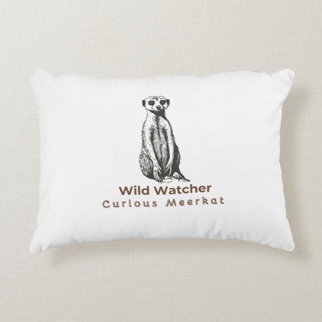 meerkat cute funny decorative cushion (Front)