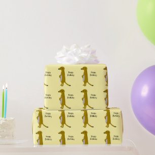 Meerkat Design Any Background Colour Birthday Gift Wrapping Paper