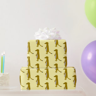 Meerkat Design Any Background Colour Wrapping Paper