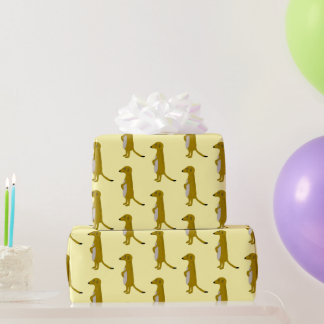 Meerkat Design Any Background Colour Wrapping Paper