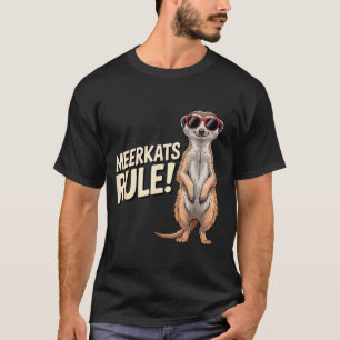 Meerkat Design For Men Women Kids Zoo Keeper Safar T-Shirt