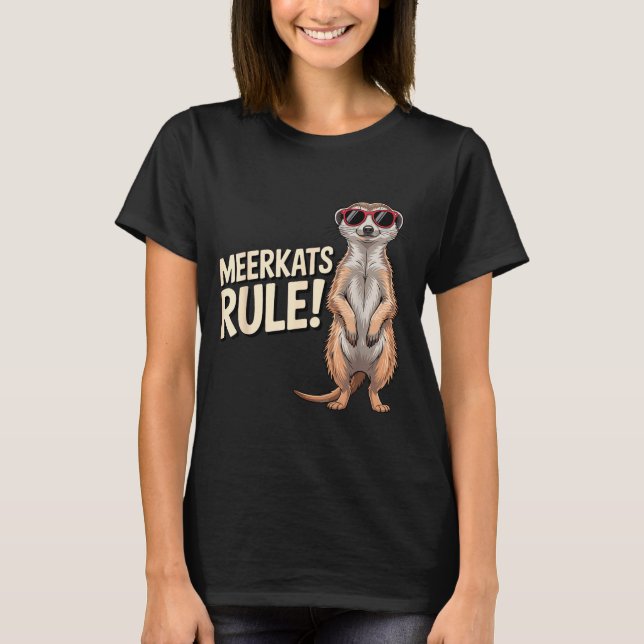 Meerkat Design For Men Women Kids Zoo Keeper Safar T-Shirt (Front)