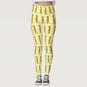 Meerkat Design You Choose Background Colour Leggings