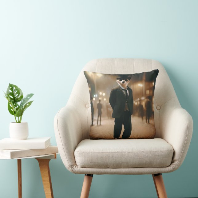 Meerkat Dressed For Black Tie Event,  Cushion (Chair)