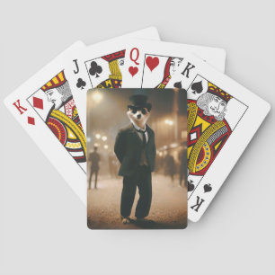 Meerkat Dressed For Black Tie Event, Playing Cards