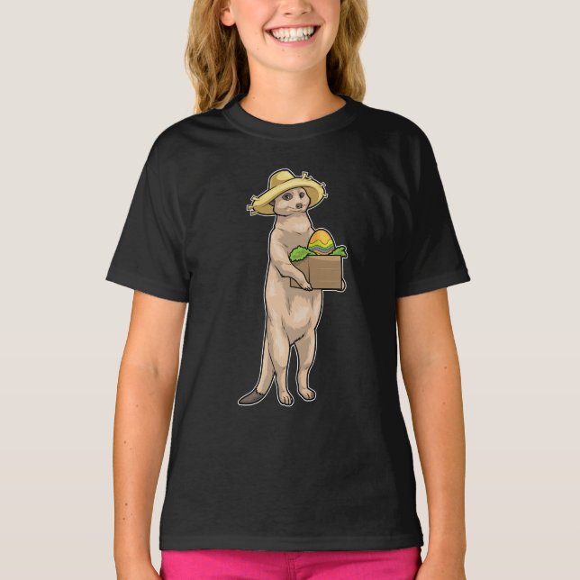 Meerkat Easter Easter egg Farmer T-Shirt (Front)