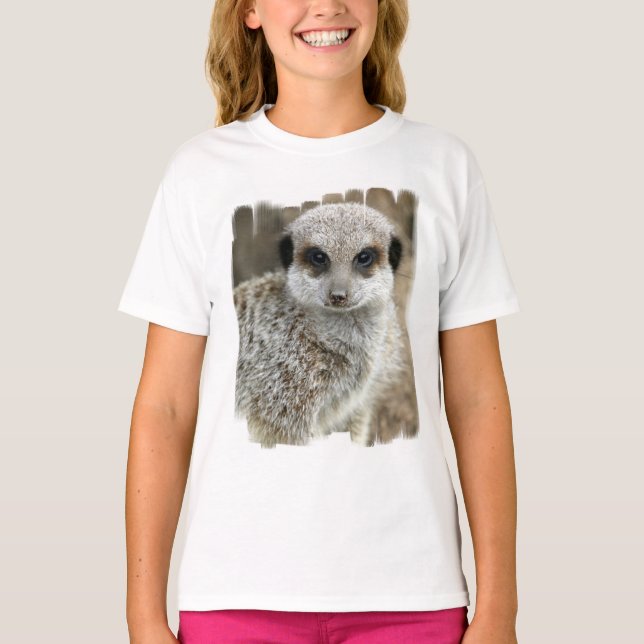 Meerkat Face Girl's T-Shirt (Front)