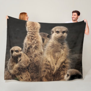 MEERKAT FAMILY FLEECE BLANKET