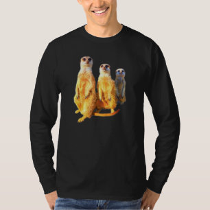 Meerkat family photo group cool meerkats sweet T-Shirt