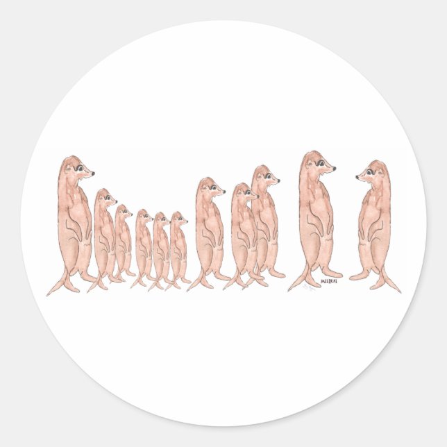 Meerkat Family Sticker (Front)