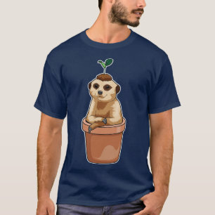 Meerkat Flower pot Plant T-Shirt
