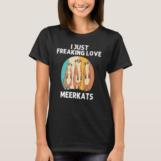   Meerkat For Men Women Retro Wildlife Zoo Animal  T-Shirt (Front)