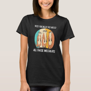 Meerkat For Men Women Retro Wildlife Zoo Animal T-Shirt