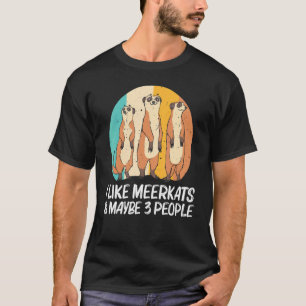 Meerkat For Men Women Retro Wildlife Zoo Animal T-Shirt