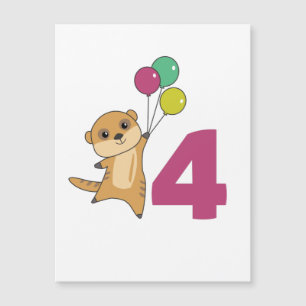 Meerkat Fourth Birthday Balloons Kids