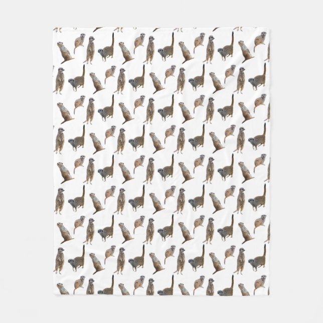 Meerkat Frenzy Fleece Blanket (choose colour) (Front)