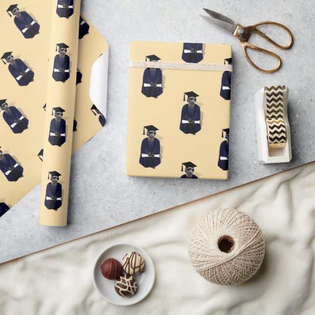 Meerkat Graduate Gown Graduation Wrapping Paper (Crafts)