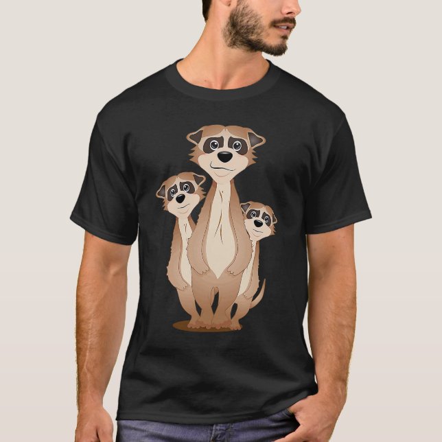meerkat group with cuddly factor T-Shirt (Front)