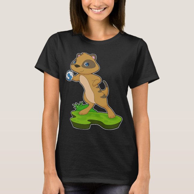 Meerkat Handball player Handball T-Shirt (Front)