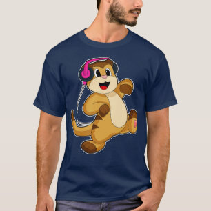 Meerkat Headphone Music T-Shirt