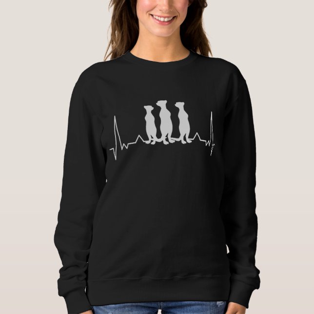 Meerkat Heartbeat 2 Sweatshirt (Front)