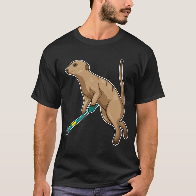 Meerkat Hockey Hockey stick T-Shirt (Front)