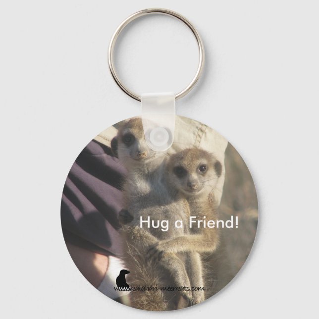 Meerkat Hug a Friend - Keychain (Front)