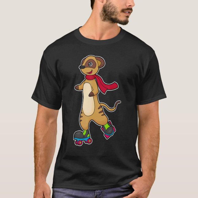 Meerkat Inline skating Roller skates Sports T-Shirt (Front)