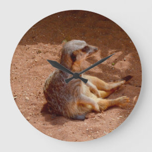 Meerkat Lazy Days, Large Clock