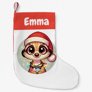 Meerkat Merry Christmas Winter Animals Meerkats Small Christmas Stocking