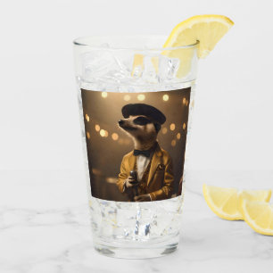 "Meerkat Moonlight: A Crooner’s Serenade" Glass