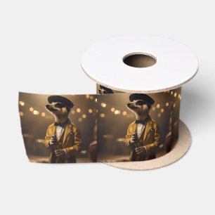 "Meerkat Moonlight: A Crooner’s Serenade" Satin Ribbon