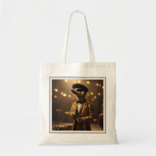 "Meerkat Moonlight: A Crooner’s Serenade" Tote Bag