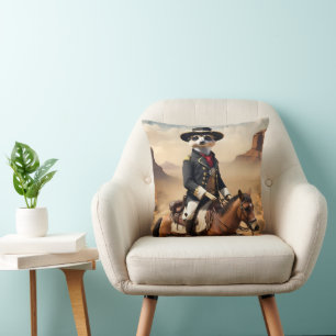Meerkat On A Horse: Could Be The Lone Stranger Cushion