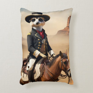 Meerkat On A Horse: Could Be The Lone Stranger Decorative Cushion