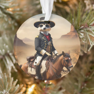 Meerkat On A Horse: Could Be The Lone Stranger Ornament