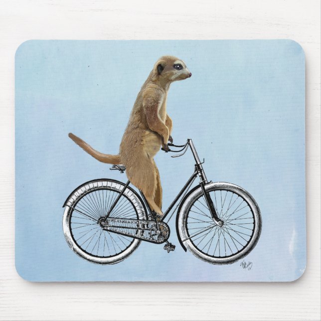 Meerkat on Bicycle 2 Mouse Pad (Front)