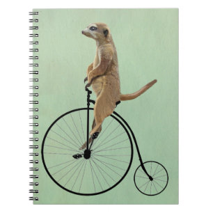 Meerkat on Black Penny Farthing 2 Notebook