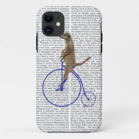 Meerkat On Blue Penny Farthing